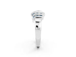 Round Aquamarine Multi-Row Crossover Band in Silver with Polished Curves_2