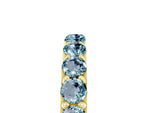 Round Aquamarine Polished Half Eternity Band in Yellow gold with Classic Prong Setting_5