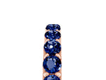 Round Blue Sapphire Polished Half Eternity Band in Rose gold with Classic Prong Setting_5