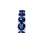 Round Blue Sapphire Polished Half Eternity Band in White gold with Classic Prong Setting_5