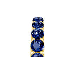 Round Blue Sapphire Polished Half Eternity Band in Yellow gold with Classic Prong Setting_5