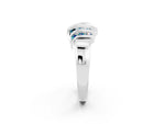Round Blue Topaz Multi-Row Crossover Band in Platinum with Polished Curves_2