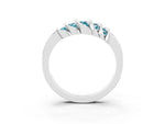 Round Blue Topaz Multi-Row Crossover Band in Platinum with Polished Curves_3