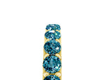 Round Blue Topaz Polished Half Eternity Band in Yellow gold with Classic Prong Setting_5
