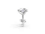 Round Brilliant Diamond Stud Earrings in White gold with Martini Setting_2