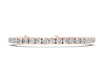 Round Brilliant Diamond Tennis Bracelet in Rose gold with Prong Setting