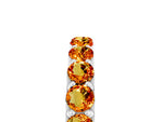 Round Citrine Polished Half Eternity Band in Platinum with Classic Prong Setting_5