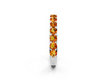 Round Citrine Polished Half Eternity Band in Silver with Classic Prong Setting_2