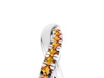 Round Citrine Twisted Infinity Band in Platinum with Prong Setting_5