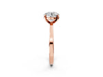 Round Cut Diamond Solitaire Engagement Ring in Rose gold with Prong Setting_14