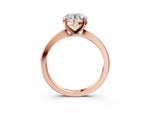 Round Cut Diamond Solitaire Engagement Ring in Rose gold with Prong Setting_15