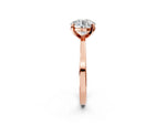 Round Cut Diamond Solitaire Engagement Ring in Rose gold with Prong Setting_2