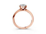 Round Cut Diamond Solitaire Engagement Ring in Rose gold with Prong Setting_3