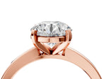 Round Cut Diamond Solitaire Engagement Ring in Rose gold with Prong Setting_4