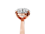 Round Cut Diamond Solitaire Engagement Ring in Rose gold with Prong Setting_5