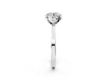 Round Cut Diamond Solitaire Engagement Ring in White gold with Prong Setting_14
