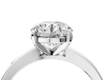 Round Cut Diamond Solitaire Engagement Ring in White gold with Prong Setting_4
