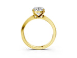 Round Cut Diamond Solitaire Engagement Ring in Yellow gold with Prong Setting_15