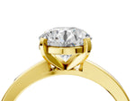 Round Cut Diamond Solitaire Engagement Ring in Yellow gold with Prong Setting_16