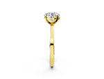 Round Cut Diamond Solitaire Engagement Ring in Yellow gold with Prong Setting_2