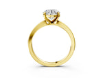 Round Cut Diamond Solitaire Engagement Ring in Yellow gold with Prong Setting_3