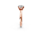 Round Cut Diamond Solitaire Ring in Rose gold with Prong Setting and Rounded Band_14