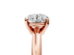 Round Cut Diamond Solitaire Ring in Rose gold with Prong Setting and Rounded Band_17