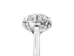 Round Cut Diamond Solitaire Ring in White gold with Flower Prong Setting_137