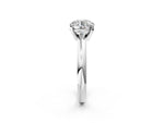Round Cut Diamond Solitaire Ring in White gold with Prong Setting and Rounded Band_14