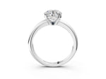Round Cut Diamond Solitaire Ring in White gold with Prong Setting and Rounded Band_15