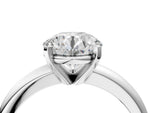 Round Cut Diamond Solitaire Ring in White gold with Prong Setting and Rounded Band_16