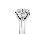 Round Cut Diamond Solitaire Ring in White gold with Prong Setting and Rounded Band_17
