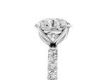 Round Cut Diamond Solitaire Ring in White gold with Round Shared Prong Pavé Band_17