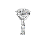 Round Cut Diamond Solitaire Ring in White gold with Shared Prong Marquise and Round Side Stones_47