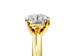 Round Cut Diamond Solitaire Ring in Yellow gold with Prong Setting and Rounded Band_17