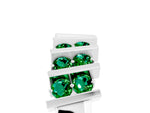 Round Emerald Anniversary Band in Silver with Channel Setting and Vertical Prongs_5