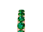 Round Emerald Polished Half Eternity Band in Rose gold with Classic Prong Setting_5