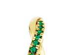Round Emerald Twisted Infinity Band in Yellow gold with Prong Setting_5