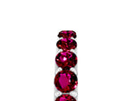 Round Garnet Polished Half Eternity Band in Platinum with Classic Prong Setting_5