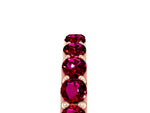 Round Garnet Polished Half Eternity Band in Rose gold with Classic Prong Setting_5