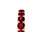 Round Garnet Polished Half Eternity Band in Yellow gold with Classic Prong Setting_5