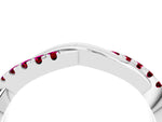 Round Garnet Twisted Infinity Band in Silver with Prong Setting_4