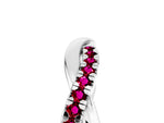 Round Garnet Twisted Infinity Band in Silver with Prong Setting_5
