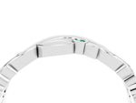 Round Green Sapphire Leaf Motif Eternity Band in Platinum with Bezel Setting_4