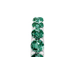 Round Green Sapphire Polished Half Eternity Band in Platinum with Classic Prong Setting_5