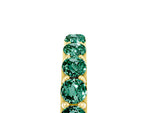 Round Green Sapphire Polished Half Eternity Band in Yellow gold with Classic Prong Setting_5