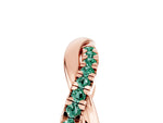 Round Green Sapphire Twisted Infinity Band in Rose gold with Prong Setting_5