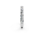 Round Moissanite Polished Half Eternity Band in Platinum with Classic Prong Setting_2