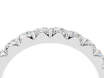Round Moissanite Polished Half Eternity Band in Platinum with Classic Prong Setting_4