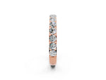 Round Moissanite Polished Half Eternity Band in Rose gold with Classic Prong Setting_2